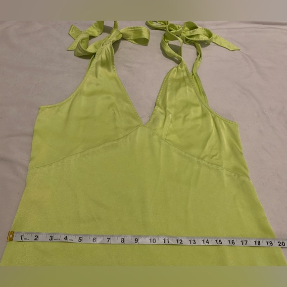 Stine Goya Rosario Dress color Yuzu/Green size Medium Tie Bow Straps NWT - Picture 10 of 15